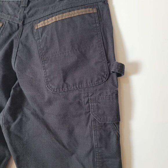 Wrangler Workwear Black Cargo Pants With Utility Pockets Rugged Design & Relaxed - Picture 7 of 13